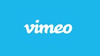 the vimeo logo on a blue background